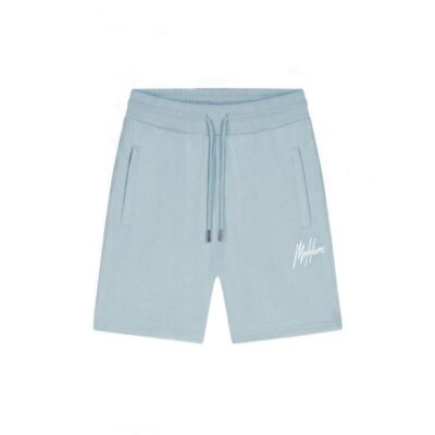 Malelions Men Striped Signature Shorts Ice Blue