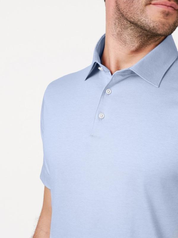 Desoto Essential RF Polo Kent K.M. Light Blue Pique - Afbeelding 3