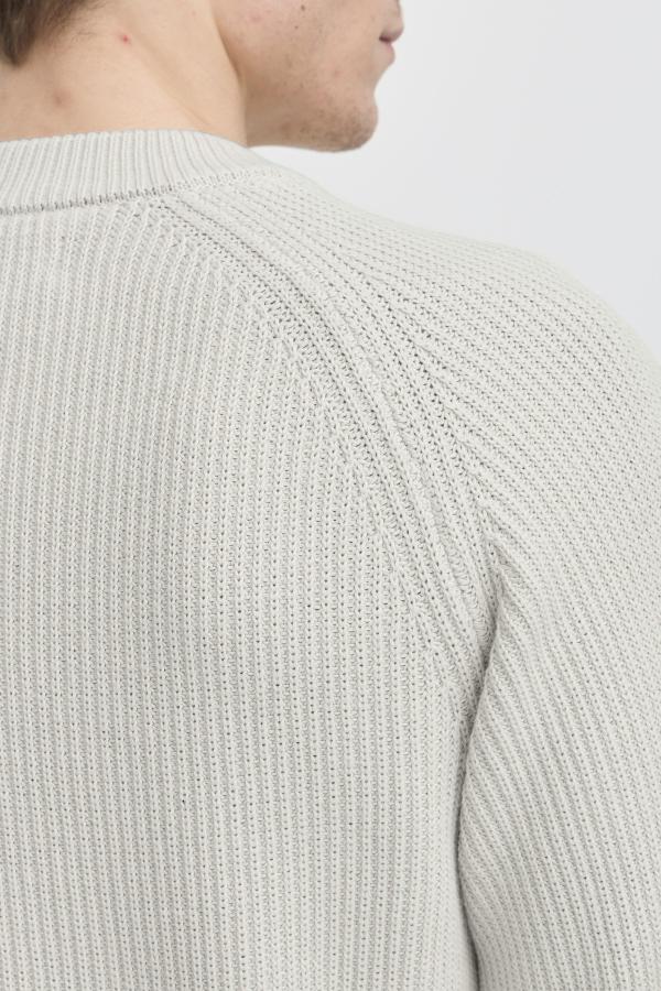 Casual Friday CFKRISTIAN Raglan Rib Crew Nec Pumice Stone - Afbeelding 4