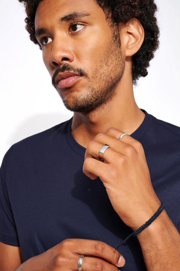 Desoto T-Shirt Roundneck K.M. Solid Dark Navy - Afbeelding 3