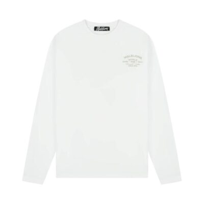 Malelions Men Permanent Vacation Longsleeve T-shirt White