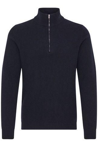 Casual Friday CFKarl Halfzip Lambswool Knit Dark Navy - Afbeelding 4