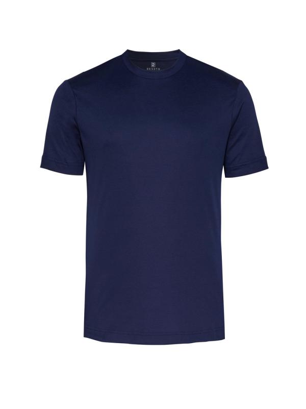 Desoto T-Shirt Roundneck K.M. Solid Dark Navy - Afbeelding 4