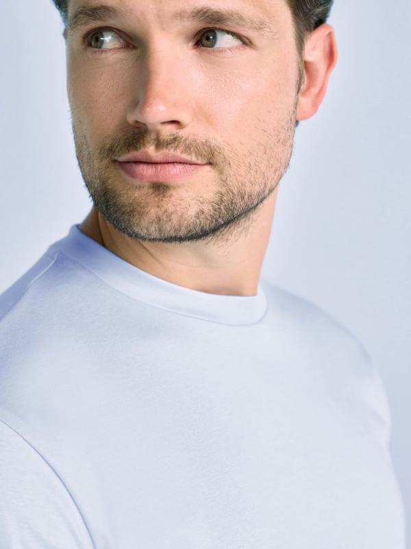 Desoto T-Shirt Roundneck K.M. Solid Light Blue - Afbeelding 3