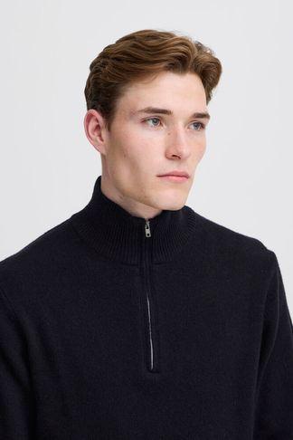 Casual Friday CFKarl Halfzip Lambswool Knit Dark Navy - Afbeelding 3