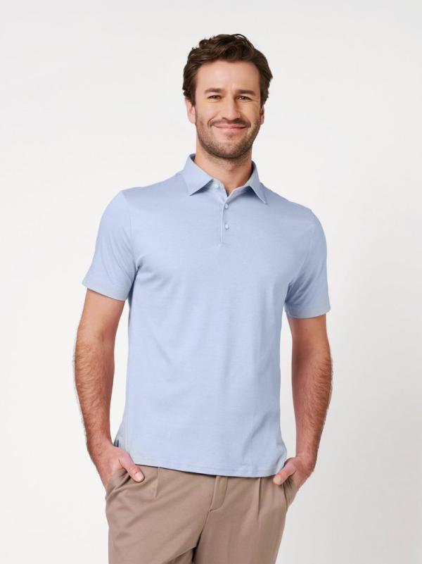 Desoto Essential RF Polo Kent K.M. Light Blue Pique