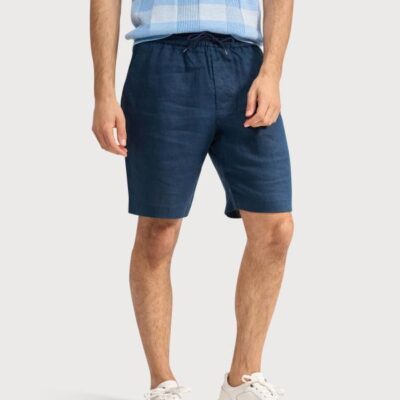 Blue Industry Short Linnen Navy