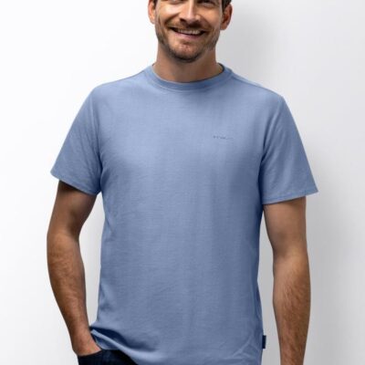 State Of Art T-Shirt Crew Neck SS Plain Middenblauw