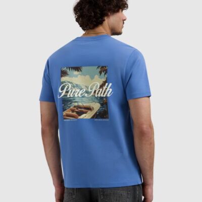 Pure Path Riva boat T-Shirt Faded Cobalt