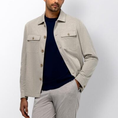 State Of Art Overshirt LS Plain Beige/Kit