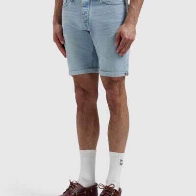 Pure Path The Miles Slim Fit Short Denim Light Blue