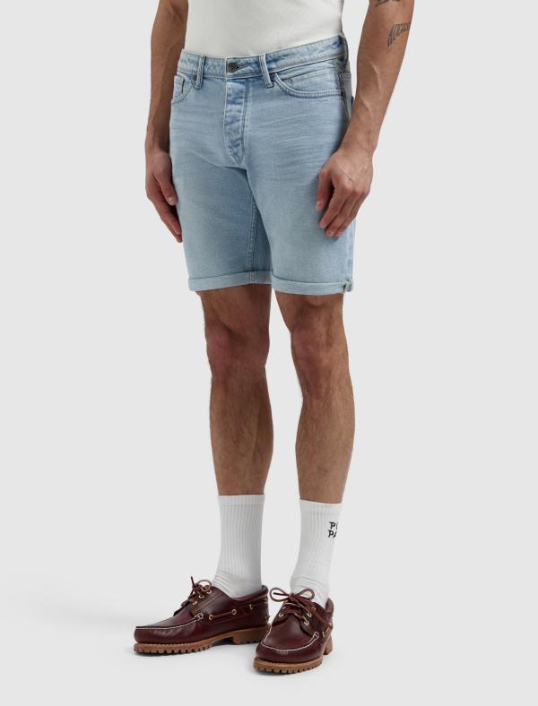 Pure Path The Miles Slim Fit Short Denim Light Blue