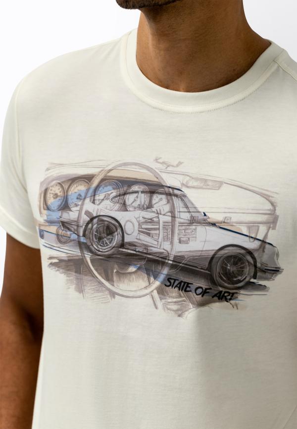 State Of Art T-Shirt CrewNeck SS Off White - Afbeelding 2