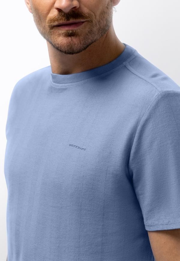 State Of Art T-Shirt Crew Neck SS Plain Middenblauw - Afbeelding 2