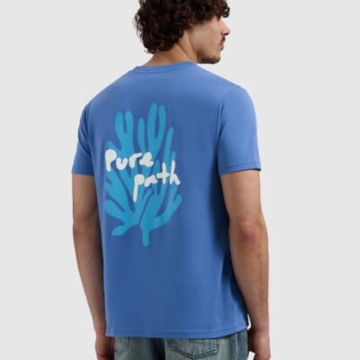 Pure Path Coral Reef T-Shirt Faded Cobalt