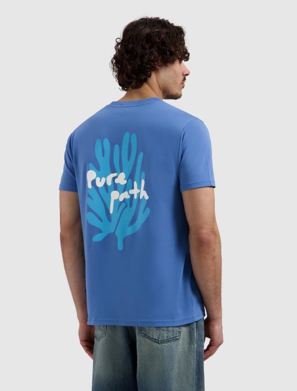 Pure Path Coral Reef T-Shirt Faded Cobalt