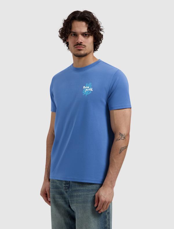 Pure Path Coral Reef T-Shirt Faded Cobalt - Afbeelding 2