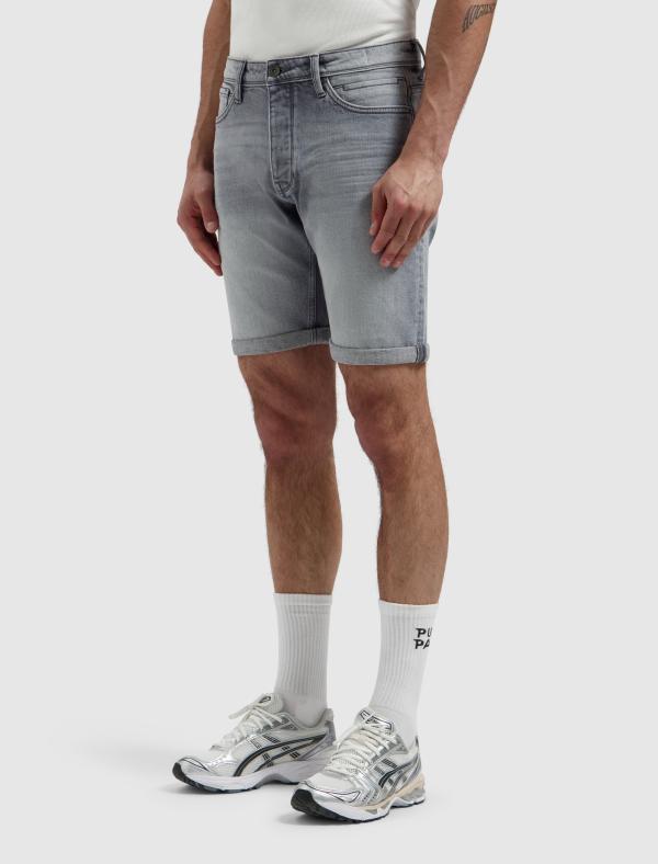 Pure Path The Miles Slim Fit Short Denim Light Grey - Afbeelding 3