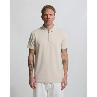 Vänner Regular Polo Zip Moonbeam
