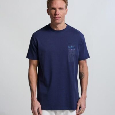 Vänner Waterfall Relaxed Tee  Navy