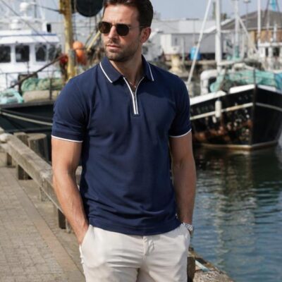 Innocente Polo Zip Uni Navy