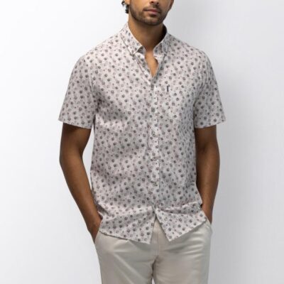 State Of Art Overhemd SS Print Koraal/Kit