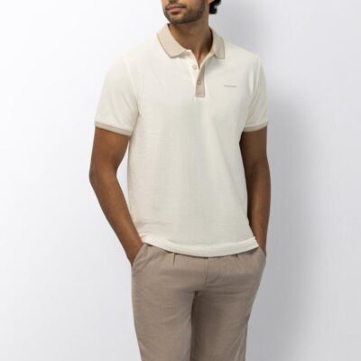 State of Art Summerdeal Poloshirt KM Wit/Beige