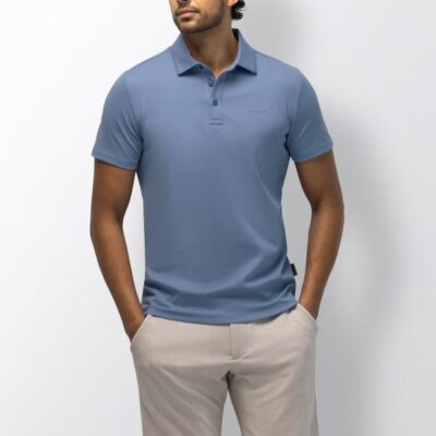 State of Art Summerdeal Poloshirt KM Middenblauw Uni