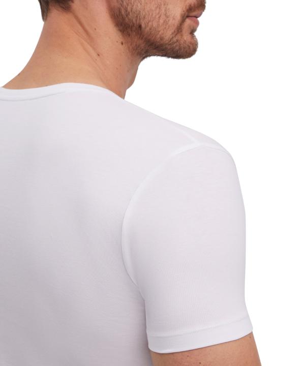 FALKE 2-Pack Heren T-Shirt Daily Comfort Wit - Afbeelding 3
