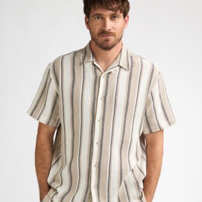 Petrol Shirt Short Sleeve AOP Light tan