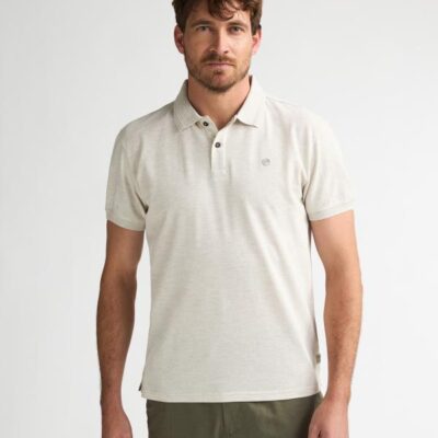 Petrol Polo SS Antique White Melange