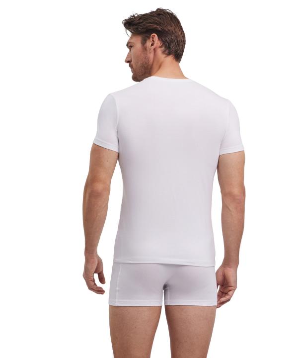FALKE 2-Pack Heren T-Shirt Daily Comfort Wit - Afbeelding 2