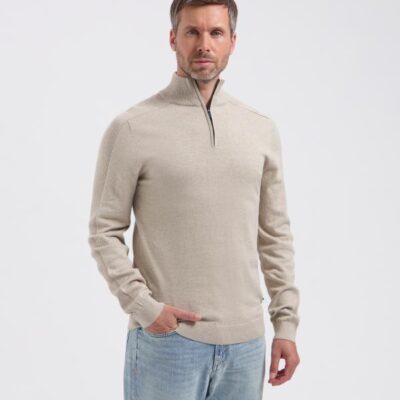 Saint Steve Elwin-S Half Zip Sand Melange