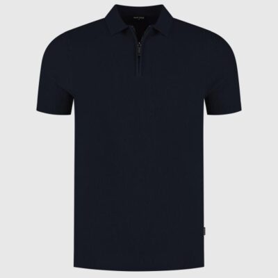 Saint Steve Eugene-S Polo Zip Dark Navy