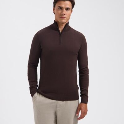 Saint Steve Cas-S Half Zip Burned Coffee